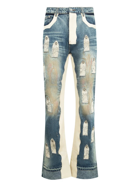  Who Decides War Howdy Appliqué Jeans - Blue 
