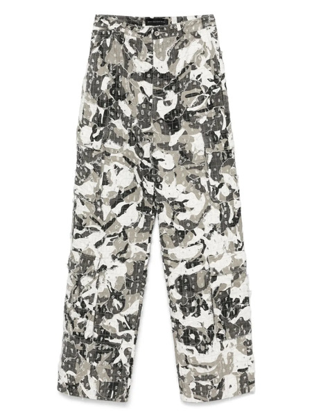  Who Decides War Micro Distressed Cargo Jeans - Grey 