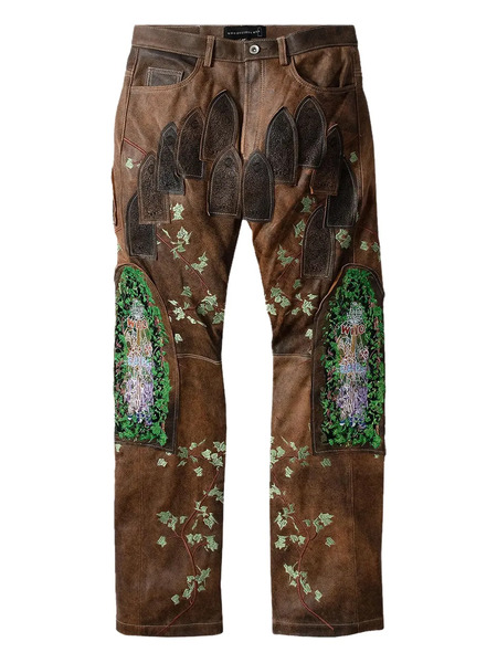  Who Decides War Patch-detailed Trousers - Brown 