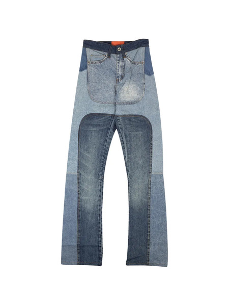  Who Decides War Patchwork-design Jeans - Blue 