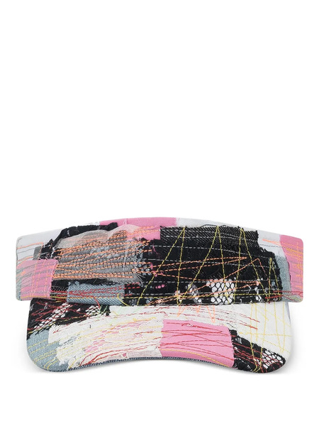  Who Decides War Patchwork Visor Hat - Pink 