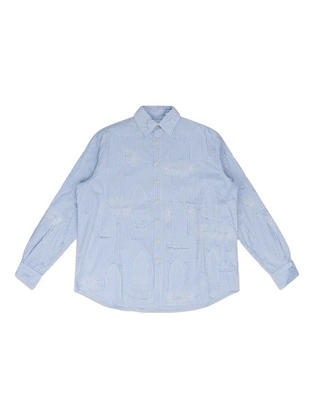  Who Decides War Striped Shirt - Blue 