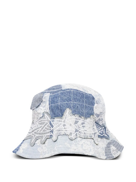  Who Decides War Thorn Wrapped Grid Bucket Hat - Blue 
