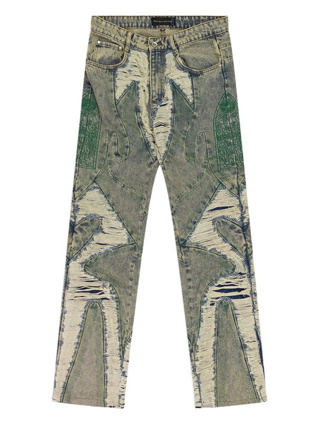  Who Decides War Wave Distressed Jeans - Blue 