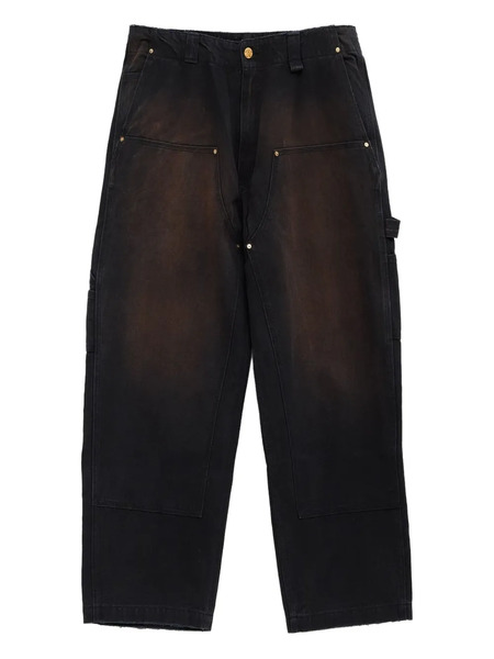  Willy Chavarria Faded-effect Trousers - Black 