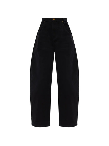  Willy Chavarria Label Denim Trousers - Black 