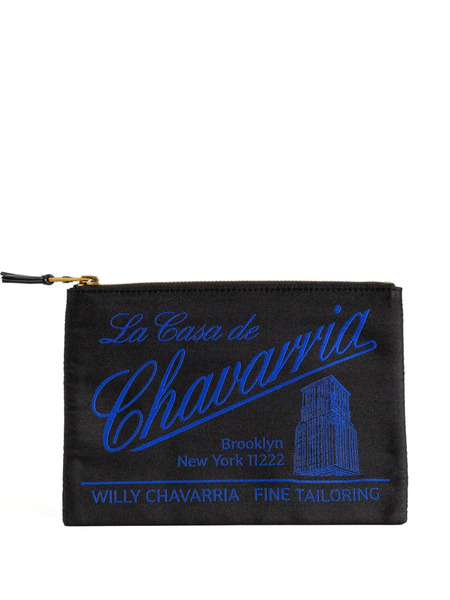  Willy Chavarria Leather Wallet - Black 
