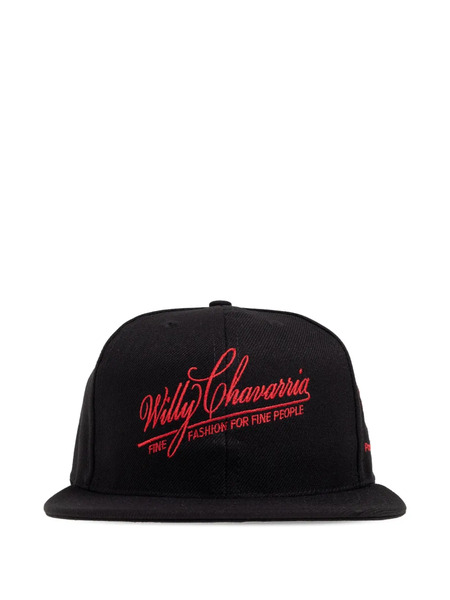  Willy Chavarria Logo-embroidered Cap - Black 