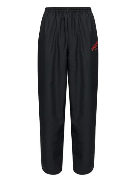  Willy Chavarria Logo-embroidered Pants - Black 