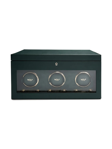  Wolf British Racing Triple Watch Winder - Green 