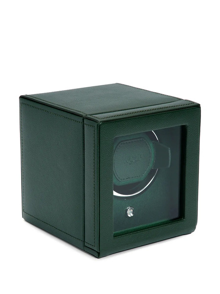  Wolf Watch Winder Box - Green 