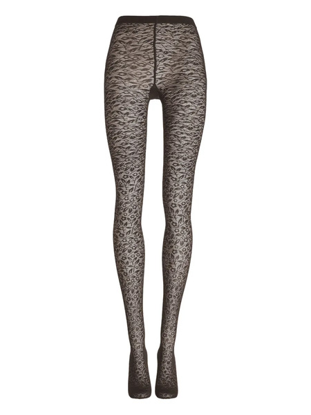  Wolford Bouquet Floral Tights - Brown 