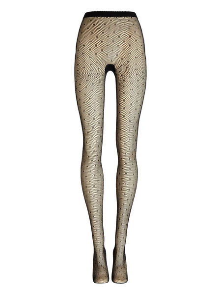  Wolford Dotted Net Tights - Black 