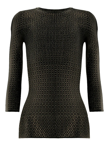  Wolford Net Long Sleeves Top - Black 