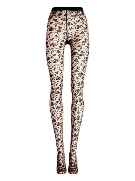  Wolford Rose Floral Tights - Neutrals 