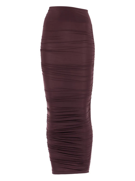  Wolford Ruched Midi Skirt - Purple 