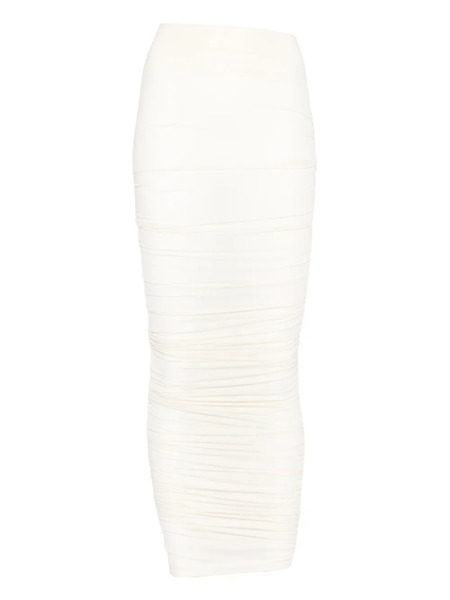  Wolford Ruched Midi Skirt - White 