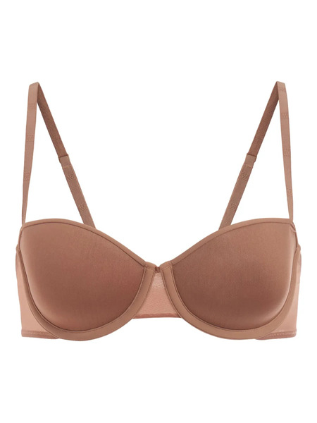  Wolford Sheer Opaque Bandeau Bra - Neutrals 