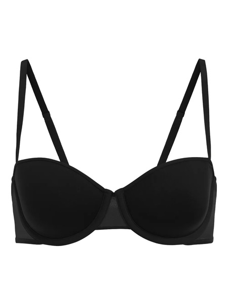  Wolford Sheer Opaque Underwire Bra - Black 