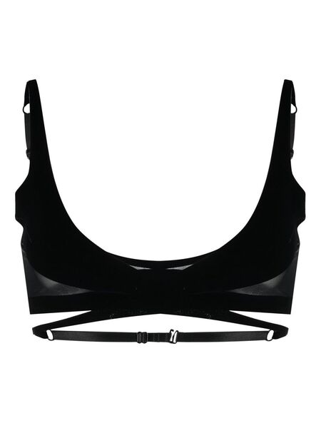  Wolford X Mugler Flock Shaping Bra - Black 