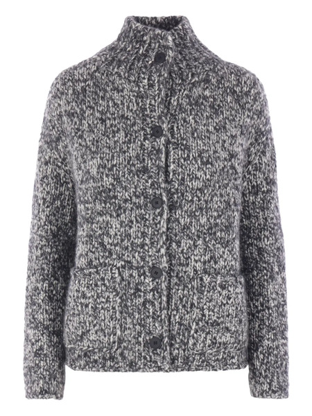  Wommelsdorff Berlin High-neck Patch-pocket Cardigan - White 