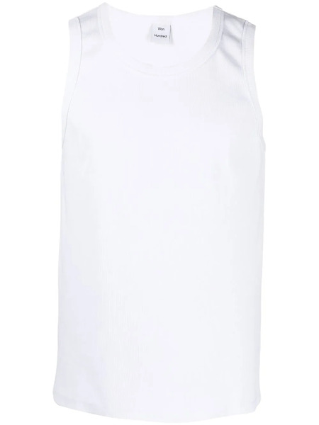  Won Hundred Round-neck Sleeveless Vest - White 
