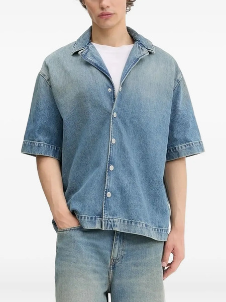  Won Hundred Short-sleeve Button Shirt - Blue 