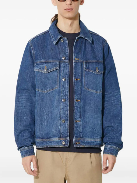  Wood Wood Buttoned Denim Jacket - Blue 