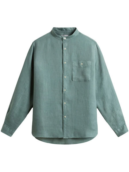  Woolrich Band-collar Button-up Shirt - Green 