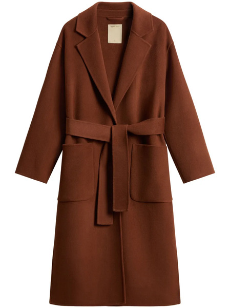  Woolrich Belted Wool Coat - Brown 