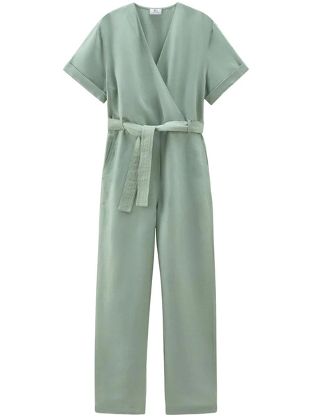  Woolrich Belted Wrap Jumpsuit - Green 
