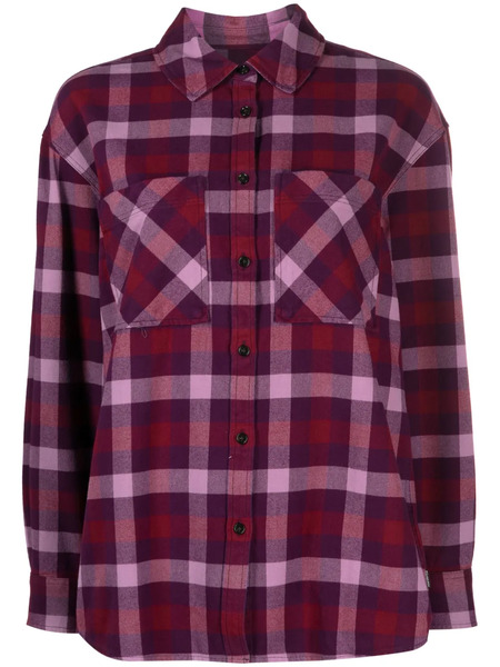  Woolrich Checked Long-sleeve Flannel Shirt - Purple 