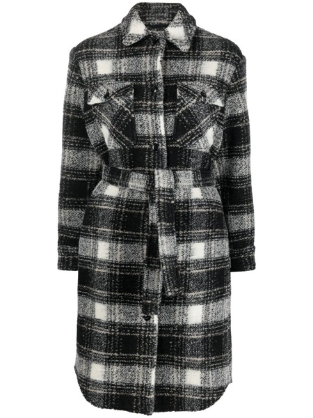  Woolrich Checked Wool-blend Shirt Coat - Black 