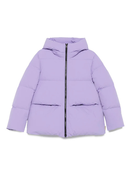  Woolrich Cloud Madison Hooded Puffer Jacket - Purple 
