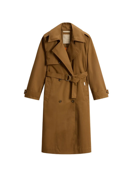  Woolrich Double-breasted Belted Trench Coat - Brown 
