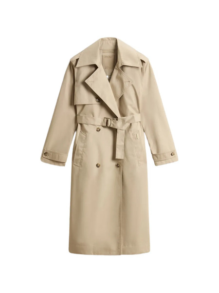  Woolrich Double-breasted Belted Trench Coat - Neutrals 