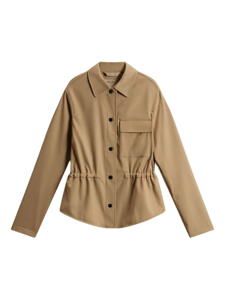  Woolrich Drawstring Pocket Overshirt - Neutrals 