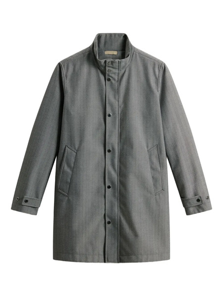  Woolrich Herringbone-pattern Coat - Grey 