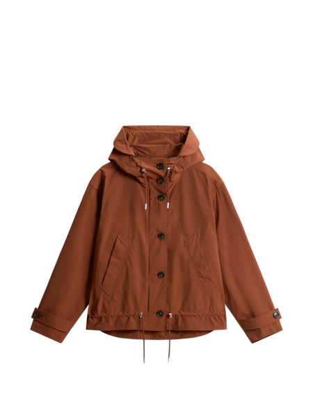  Woolrich Hooded Buttoned Jacket - Brown 