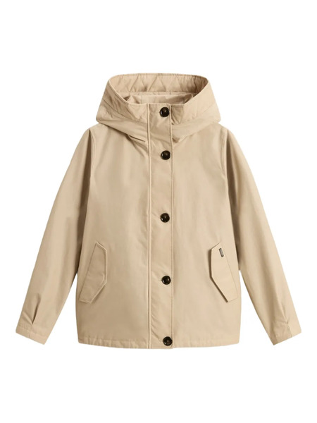  Woolrich Hooded Buttoned Jacket - Neutrals 