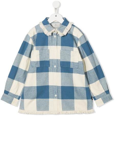  Woolrich Kids Check Cotton-flannel Overshirt - White 