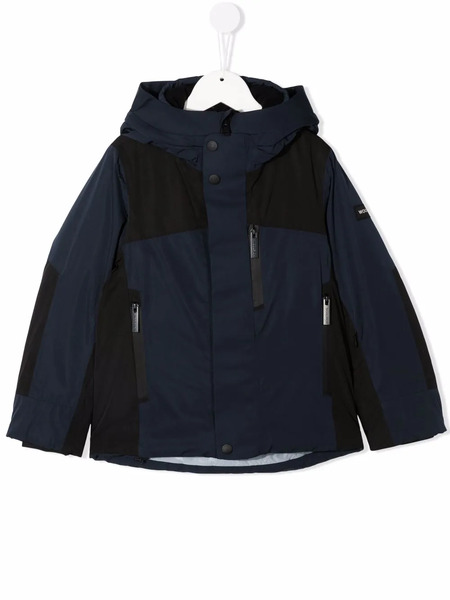  Woolrich Kids Colour-block Hooded Jacket - Blue 