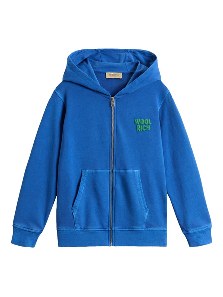  Woolrich Kids Cotton Zip-up Hoodie - Blue 