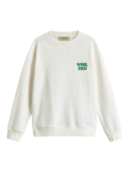  Woolrich Kids Crew-neck Sweatshirt - White 
