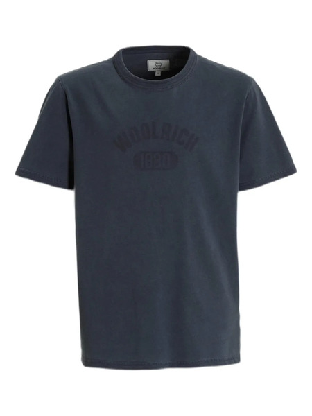  Woolrich Kids Logo-detail Cotton T-shirt - Blue 