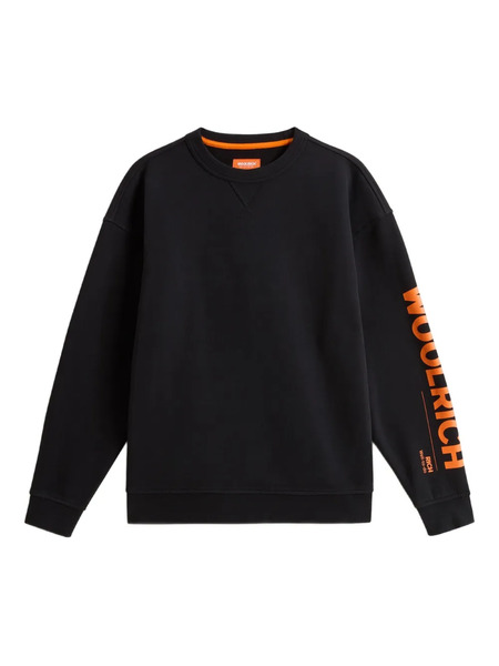  Woolrich Kids Logo-print Crewneck Sweatshirt - Black 