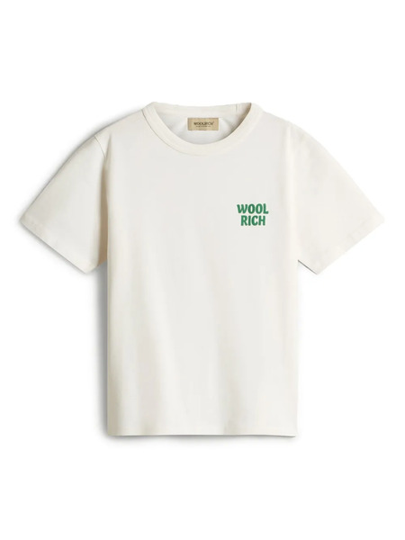  Woolrich Kids Logo-stamp T-shirt - White 