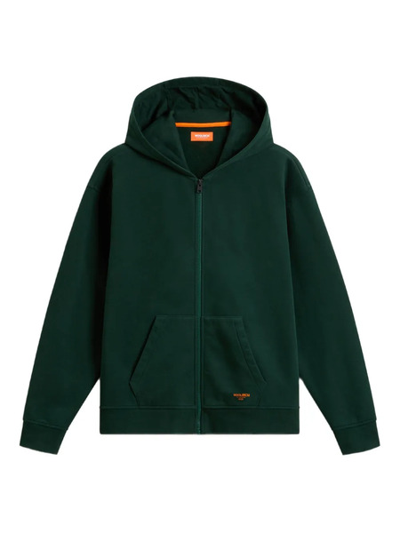  Woolrich Kids Logo Zip Hoodie - Green 