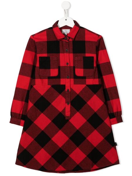  Woolrich Kids Organic-cotton Check Dress - Red 