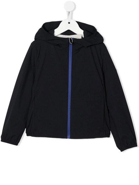  Woolrich Kids Two-pocket Zip-up Hooded Jacket - Blue 